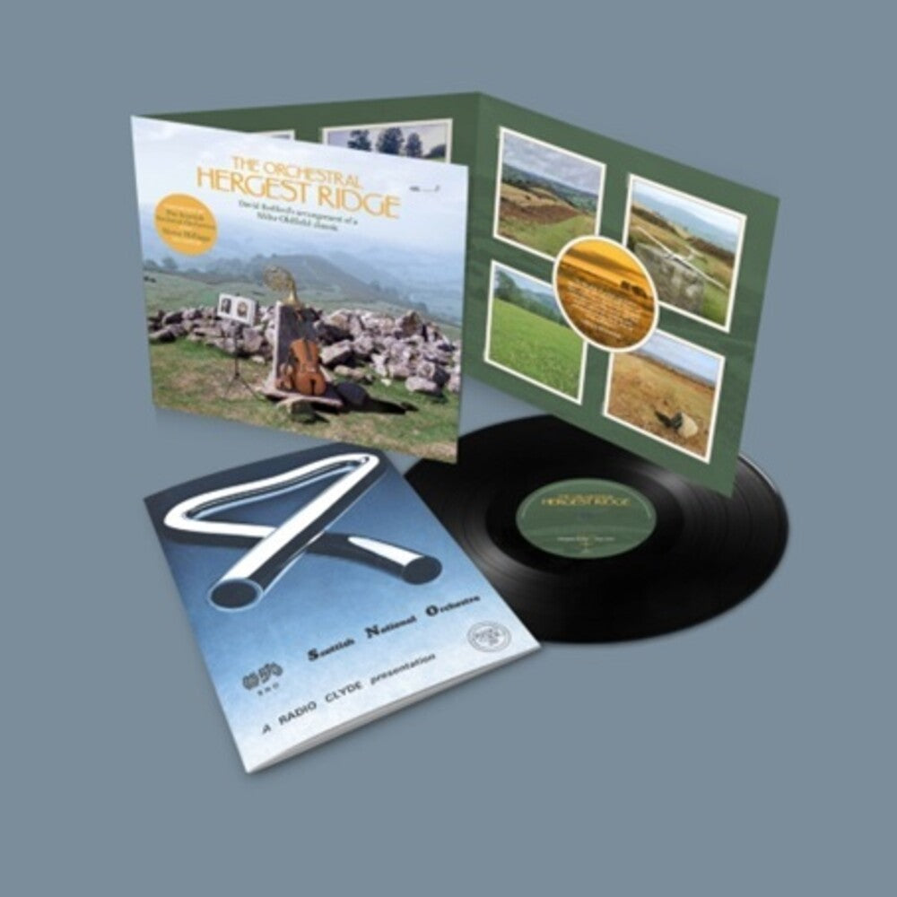 the album cover for Mike Oldfield  / Bedford,David / Hillage,Steve - Original 1976 Broadcast Of The Orchestral Hergest