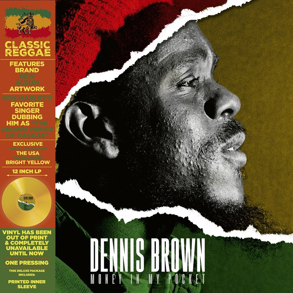 the album cover for Dennis Brown - Money In My Pocket [Colored Vinyl] [Deluxe] [Limited Edition] (Ylw) [Remastered]