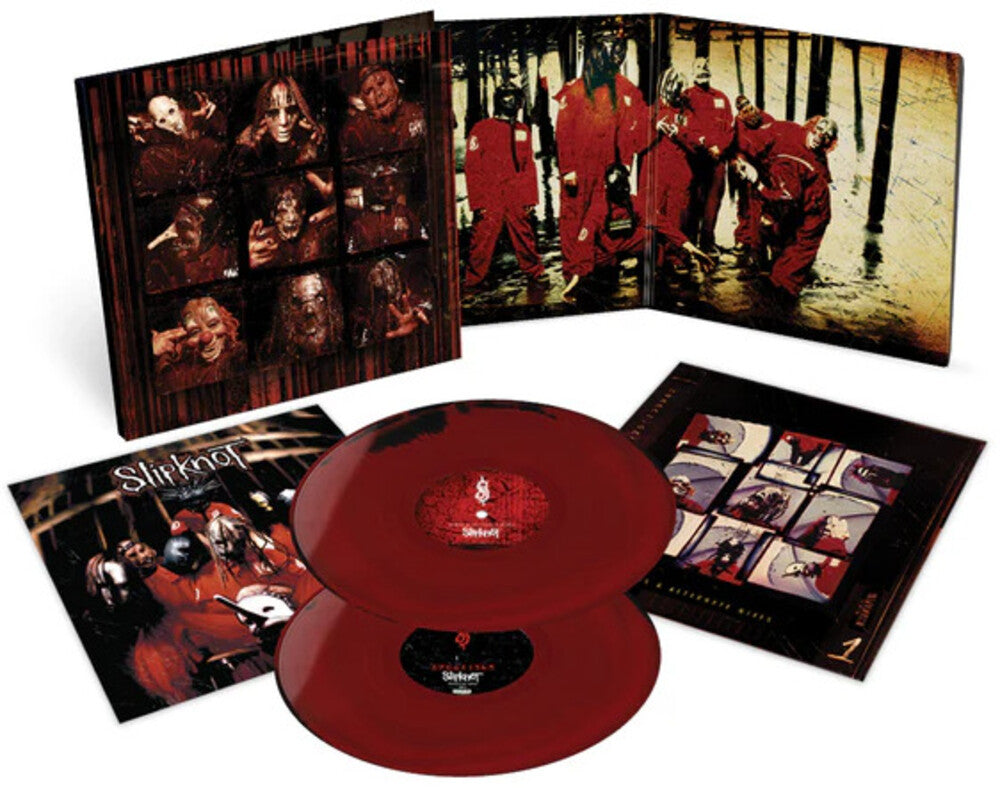 the album cover for Slipknot - Slipknot [Black and Red Colored Vinyl]
