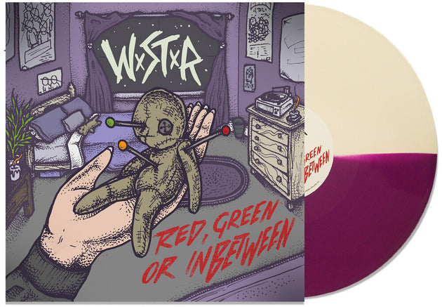 the album cover for WSTR - Red Green Or Inbetween [Colored Vinyl]