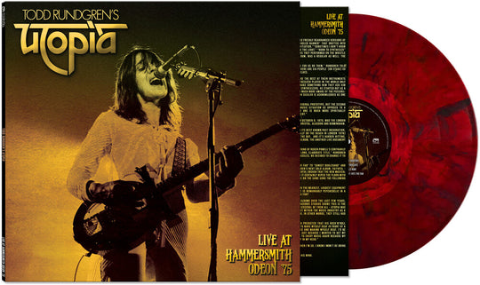 the album cover for Todd Rundgren's Utopia - Live at Hammersmith Odoen '75 [Red Marble LP]