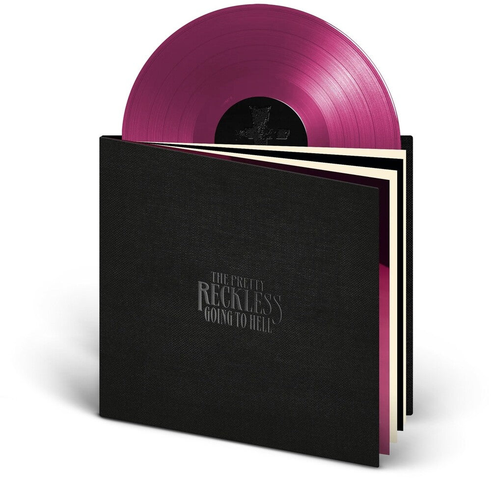 the album cover for The Pretty Reckless - Going To Hell 10th Anniversary Coffee Table Book + LP [Hardback Coffee Table Book + Plum Purple Vinyl LP]