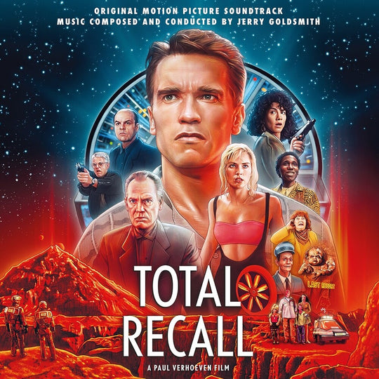 the album cover for Jerry Goldsmith  (Cvnl) (Gate) (Red) - Total Recall - O.S.T. [Clear Vinyl] (Gate) (Red)