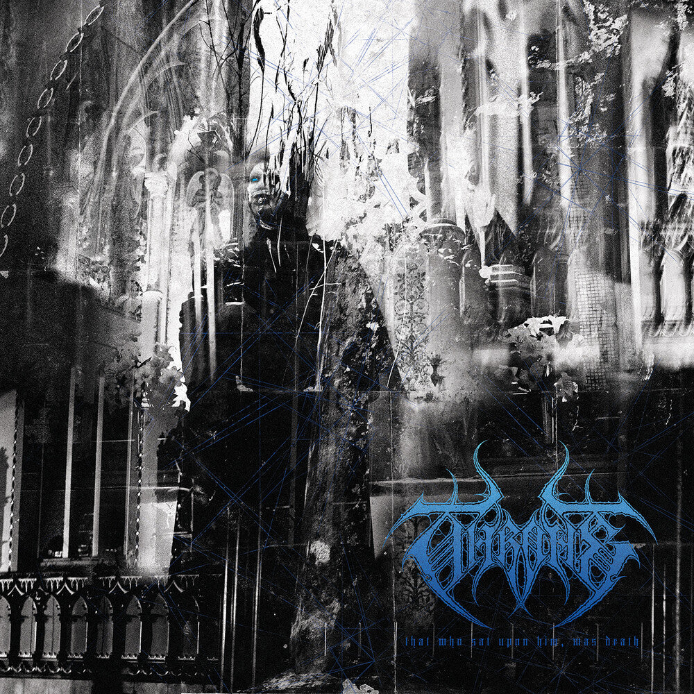 the album cover for Throne - That Who Sat Upon Him Was Death