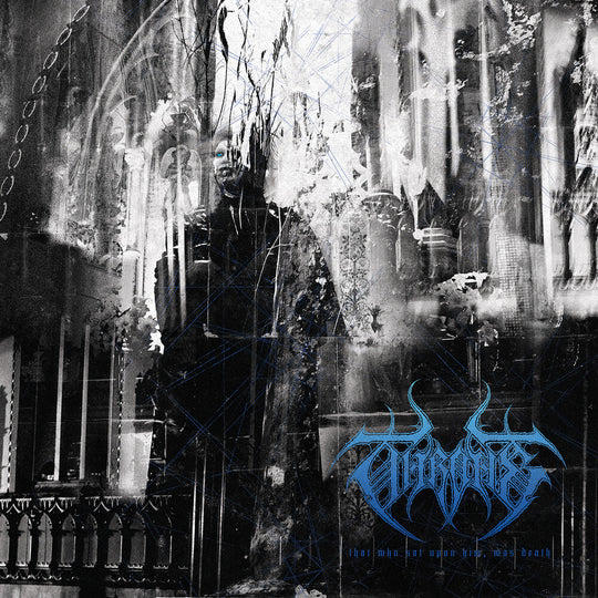 the album cover for Throne - That Who Sat Upon Him Was Death