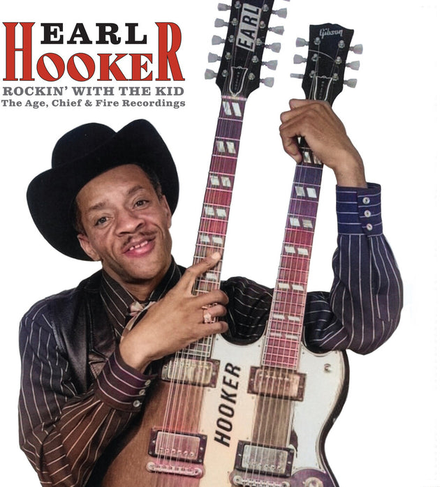 the album cover for Earl Hooker - Rockin' With The Kid: The Age Chief & Fire [Colored Vinyl]